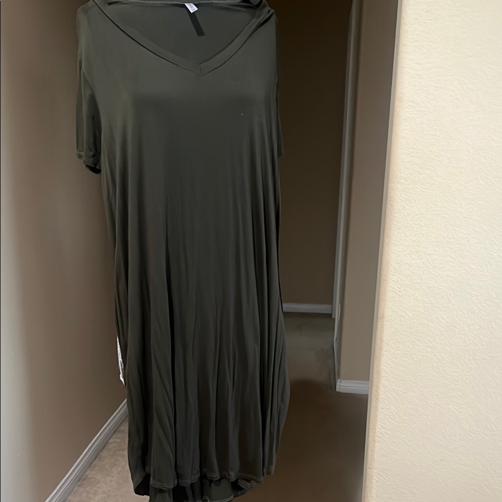 Acting Pro Olive High Low Dress
